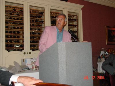 Tom Camann calling Tom Ringate to the podium.
