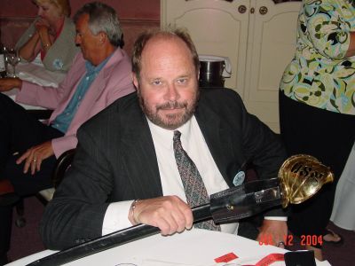 Tom Sieloff, winner of the Special Raffle for the USS Semmes Reunion Sword.
