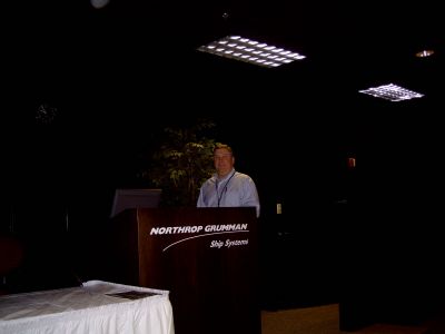 Speaker at Avondale Shipyard, birthplace of the Semmes DDG18.
