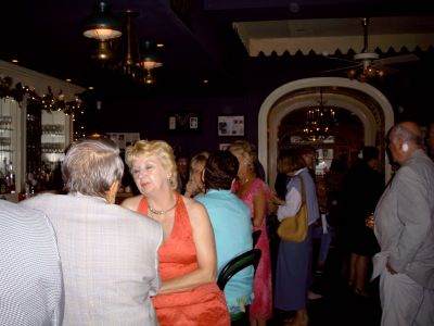 Paul Stark chatting with Linda Beaumont...
