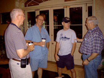 Don Sazama,Charlie Layus,Glenn Geick,and Ron Beinhaur say farewell on Monday 
morning.
