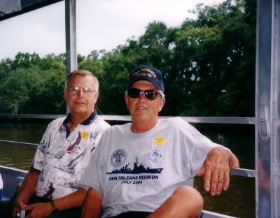 Tom Ringate & Tom Camann on the swamp tour
