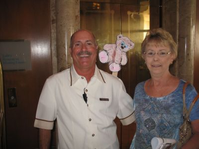 Traveling Teddy sneaking in with Valerie Ringate
