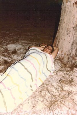 Tim Yocom Asleep on the Beach somewhere in the Caribean
