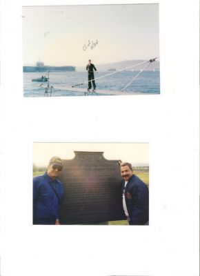 These  pics where taken 1963, the Aircraf Carrier I believe was the
Saratoga, that's Clint, hanging on a limb, the others with al the Fts
was taken at sea, so is the one with the gun mount. Semmess Brigade
was taken  later on in Gettisburg National Park.

